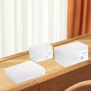 3x Контейнеры для хранения, коробка, настольный органайзер, многофункциональный прозрачный держатель для карточек, косметика для наклеек