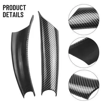 3x Крышка внутренней дверной ручки для BMW E70 2008-2013, карбоновая дверная ручка, крышка, автомобильная внутренняя ручка, комплект ABS CHINA