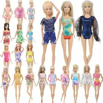 3x кукольные купальники, цельный бикини, пляжная одежда для купания, аксессуары для куклы Барби, игрушка