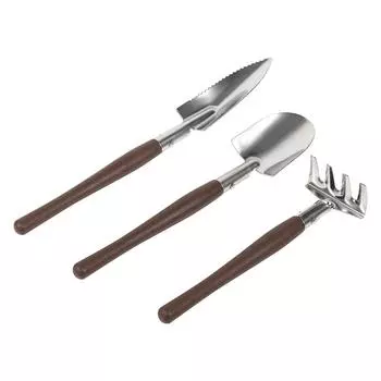 3x лопата лопата грабли мини садовый инструмент для растений детская садовая игрушка (Пластиковая ручка)