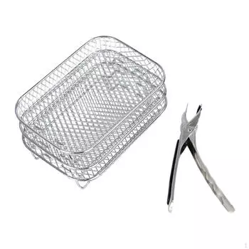 3x Металлическая решетка для фритюрницы с заменой зажима Универсальный гриль