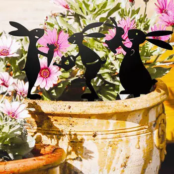 3x Металлические колышки для заднего двора, вставки для земли, креативный декоративный наружный декор, украшение для