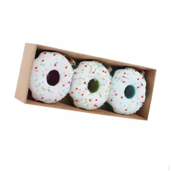 3x пончиковые рождественские украшения для елки, небьющиеся подарки для дома, офиса, свадьбы