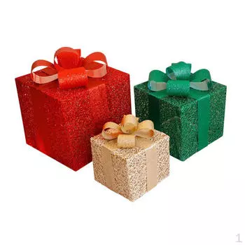 3x Рождественские подарочные коробки набор Xmas Box Декоративные подарочные елочные украшения для двора