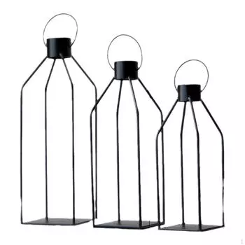 3x свеча фонарь подсвечник стол центральные украшения модный портативный держатель для столовой