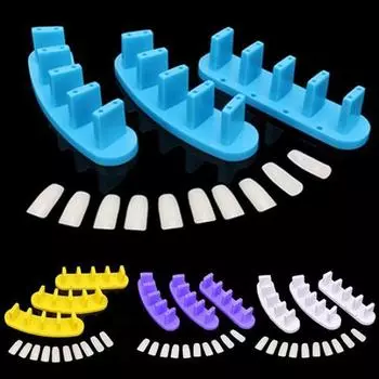 3x тренировочные рамки для акриловой основы для ногтей 10x маникюрный инструмент для накладных ногтей фиолетовый