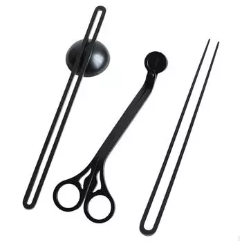 3x зажима для фитиля для свечей, многофункциональный подарок для влюбленных, черный