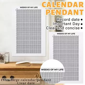 4000 цитат Вдохновляющий жизненный декор Календарь Настенная печать Домашний декор Плакат One Size белый