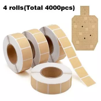 4000 штук Клейкая лента для мишеней для маркировки попаданий на стекле, бумаге, для ремонта мишеней