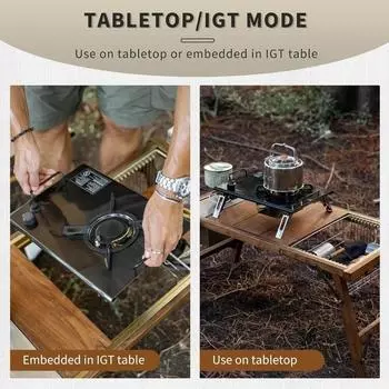 4000 Вт газовая плита для кемпинга складная IGT газовая плита из нержавеющей стали настольная походная печь портативная настольная печь для пикника на открытом воздухе серебряный