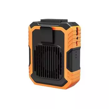 4000Mah Waist Hanging Fan Portable Personal Fan Mini Fan With Waist Clip Usb Rechargeable Outdoor Emergency Mobile Power светло-оранжевый