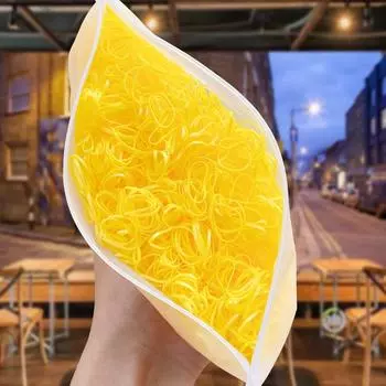 4000PCS Disposable Elastic Hair Bands Cute Girls Hair Tie Gum For Ponytail Holder Hair Weaving tools Accessories Headdress