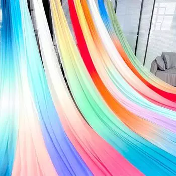 400*150 см Китайский стиль градиент цвета ткани Радужная шифоновая ткань Diy Древний стиль Hanfu платье сценический костюм вечеринка Декор 4M