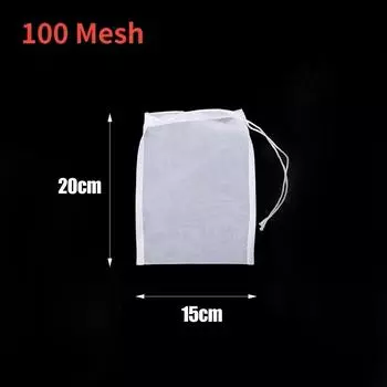 400/200/100 Mesh Reusable Nylon Ultra Fine Filter Mesh Strainer Spoon Sieve Soy Milk Juice Coffee Food Filter Kitchen Colander 1PC
