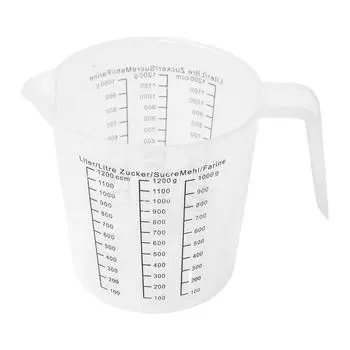 400/600/800/1000/1200ML Baking liquid measuring cup PVC graduated plastic measuring cup mixing scale cups kitchen baking tool