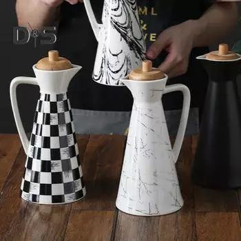 400/800 мл керамическая бутылка-диспенсер для масла, пыленепроницаемый дизайн, ручная работа, керамическая банка для масла на кухне, для приготовления пищи, оливкового масла, соевого соуса, уксуса, графина, банка для хранения 400ML A