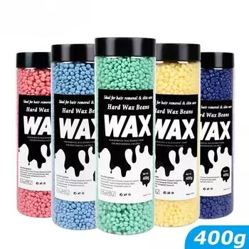 400 г восковых бобов для депиляции, твердые восковые гранулы для нагревателя воска, горячая пленка, безболезненные гранулы для восковой депиляции для нагревателя воска