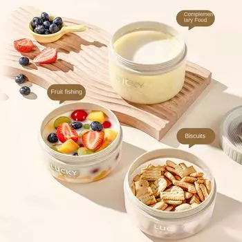 400 мл/600 мл Современная простая коробка для завтрака, круглая герметичная банка для хранения кофе, пищевая загущенная коробка для пищевых добавок для детей