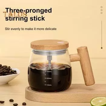 400 мл электрическая чашка для смешивания, саморазмешивающаяся кружка для кофе с дисплеем со шкалой, съемная палочка для смешивания для кофе, молока, протеинового порошка Charging молочный белый