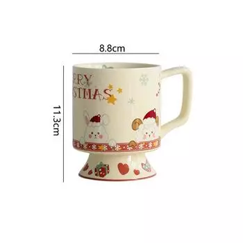400 мл бытовая посуда для питья высокая керамическая чашка креативная рождественская мультяшная кружка для завтрака молоко кофе какао чашки 1pcs