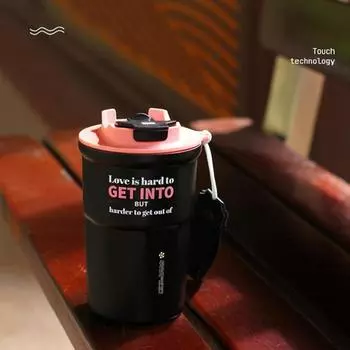 400 мл керамическая изоляционная чашка для кофе, портативная автомобильная чашка для холодной воды из нержавеющей стали 316 400ml розовый