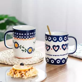 400 мл керамическая кружка для чая, молока, воды, посуда в богемном стиле, кофейная чашка для дома, офиса, бара, принадлежности для напитков, скандинавские кофейные кружки, напитки