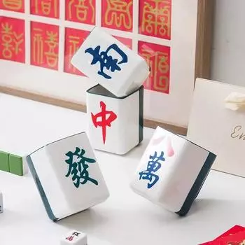400 мл Маджонг Моделирование Удачи Керамическая Чашка Персонализированная Творческая Кружка Шахматы и Карточная Комната Китайский Шикарный Новогодний Подарок Кофейная Чашка 301-400ml