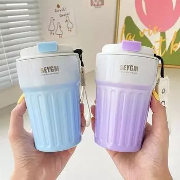 400 мл нержавеющая сталь термос для кофе термокружка герметичные термосы кофейная чашка уличная портативная кружка для напитков 301-400ml