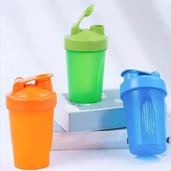 400 мл протеиновый шейкер с шариком для смешивания, герметичный дизайн, спортивный шейкер, легкая пластиковая бутылка-блендер 400ML оранжевый