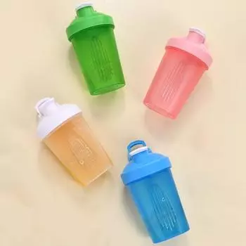 400 мл шейкер, большая емкость, бутылка-шейкер, герметичная бутылка для смешивания протеиновых коктейлей для дома, путешествий, спорта фиолетовый