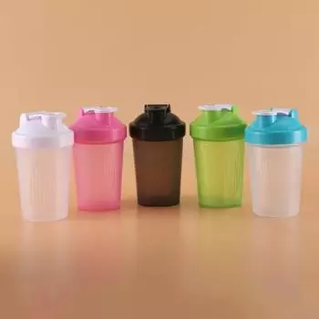 400 мл шейкер, большая емкость, бутылка-шейкер, герметичная бутылка для смешивания протеиновых коктейлей для дома, путешествий, спорта фиолетовый