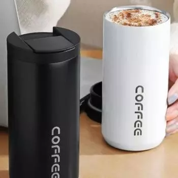 400 мл термос из нержавеющей стали для кофе, герметичная автомобильная термокружка для офиса, переносной термос для путешествий 400ml
