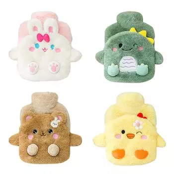 400 мл термосумки для рук, противоожоговые ПВХ, плюшевые грелки для живота, многофункциональные водонаполняющие обогреватели для рук для катания на лыжах dinosaur