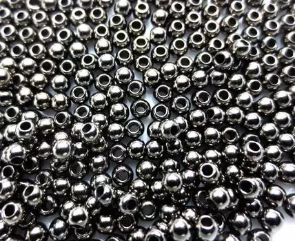 400 Pieces Gunmetal Plated Ball Shaped Plastic Beads 3mm 1mm Round Balls Crafts Handicraft Supplies Jewelry Accessories Parts Huey Handicraft