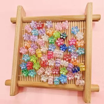 400 шт акрил для изготовления ювелирных изделий AB покрытие свободные бусины сливового цвета 7 мм бусины-разделители браслет ожерелье аксессуары ручной работы DIY смешанные Random Mix