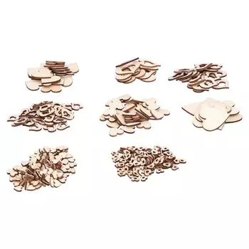 400 шт. Деревянные полые сердечки-чипсы декоративные деревянные срезы поделки для свадебной вечеринки