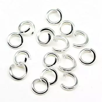 400 шт. Кольцо для прыжков, компоненты ювелирных изделий, аксессуары, серебряный цвет, железо 0,7х4 мм