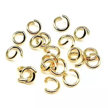 400 шт. кольцо для ювелирных изделий, аксессуары Kc золотого цвета, железо 0,7x4 мм