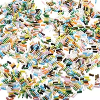 400 шт./лот, 2x7 мм, длинные чешские стеклянные бусины, хрустальная стеклянная трубка, бусины с круглым отверстием для изготовления ювелирных изделий, серьги, ожерелье, аксессуары 2x7mm