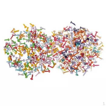 400 шт. металлические круглые штифты для скрапбукинга, бумажные ремесленные украшения, застежка, сделай сам