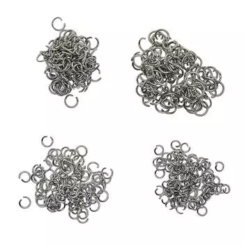 400 шт. металлические открытые прыжковые кольца, разъемный разъем 5 мм, 6 мм, 7 мм, 8 мм as described серебряный
