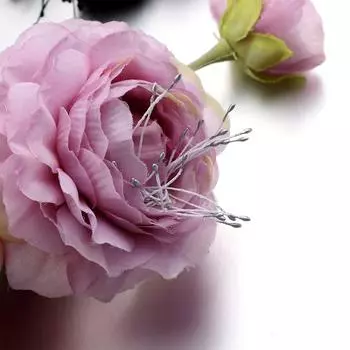 400 шт. Мини 1 мм цветок тычинки искусственные двойные головки жемчужный пестик сделай сам ручная работа цветочное ремесло для свадьбы рождественское украшение