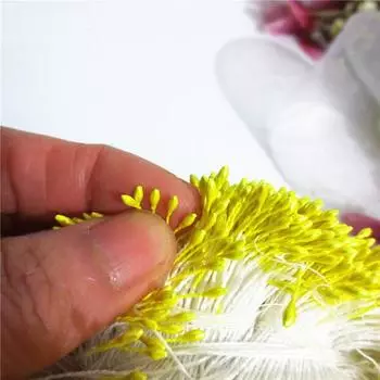 400 шт., мини-цветок, тычинка, искусственный жемчуг, пестик, двойные головки, сделай сам, цветочное ремесло для свадебного декора, рукоделие, скрапбукинг A15