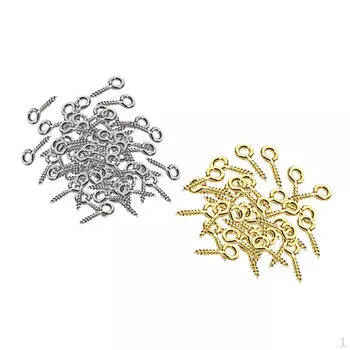 400 шт. разноцветные шпильки с винтовыми глазами, люверсы, фурнитура для изготовления ювелирных изделий