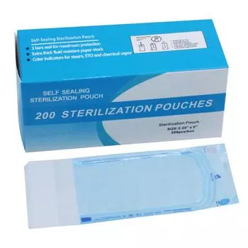 400 шт., самозапечатывающиеся стерилизационные пакеты для стерилизации медицинского класса, одноразовые стоматологические аксессуары для татуировок, сумка для хранения 60 x 130mm синий