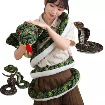 400 см плюшевая игрушка в виде реалистичного бирманского питона, имитация длинной спиральной змеи, страшной рептилии, гигантской кобры, подарок на Хэллоуин 35cm very small