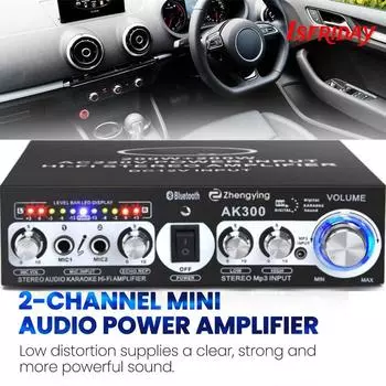 400 Вт домашние усилители мощности 2 канала AUX Bluetooth 5,0 мини-HIFI цифровой стереоусилитель с входным разъемом 3,5 мм 12 В-220 В EU PLUG