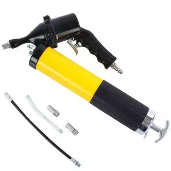 400CC пневматический смазочный пистолет 6000PSI сверхмощный воздушный компрессор смазочный пистолет гибкий шланг портативный смазочный пистолет 1 изогнутая металлическая трубка красный