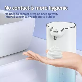 400ml Automatic Foam Soap Dispensers Bathroom 4-Gears Smart Washing Hand Machine USB Charging Soap Dispenser Hand Sanitizers