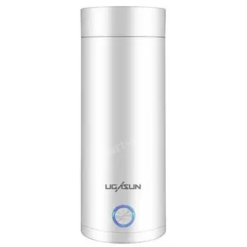 400ML Electric Heating Cup Small Portable Electric Heating Water Cup Insulation One Boiling Water Kettle Travel AU белый